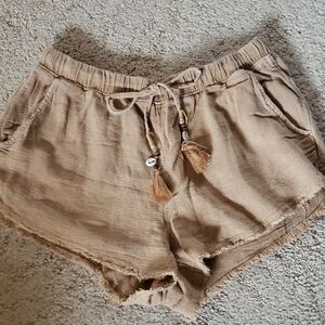 Women's Tan Casual Shorts